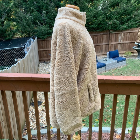 Womens Sonoma Goods for Life Sherpa Teddy Jacket | XL | Tan  NEW!! - Picture 8 of 12